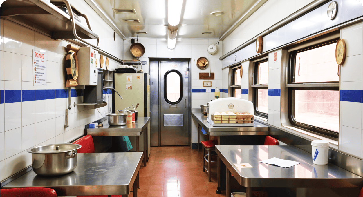 food delivery in train